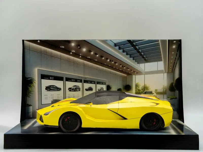 紙紮法拉利LaFerrari(黃)-1